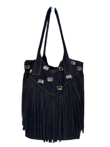 Glass Tassel Suede Tote (more colors)