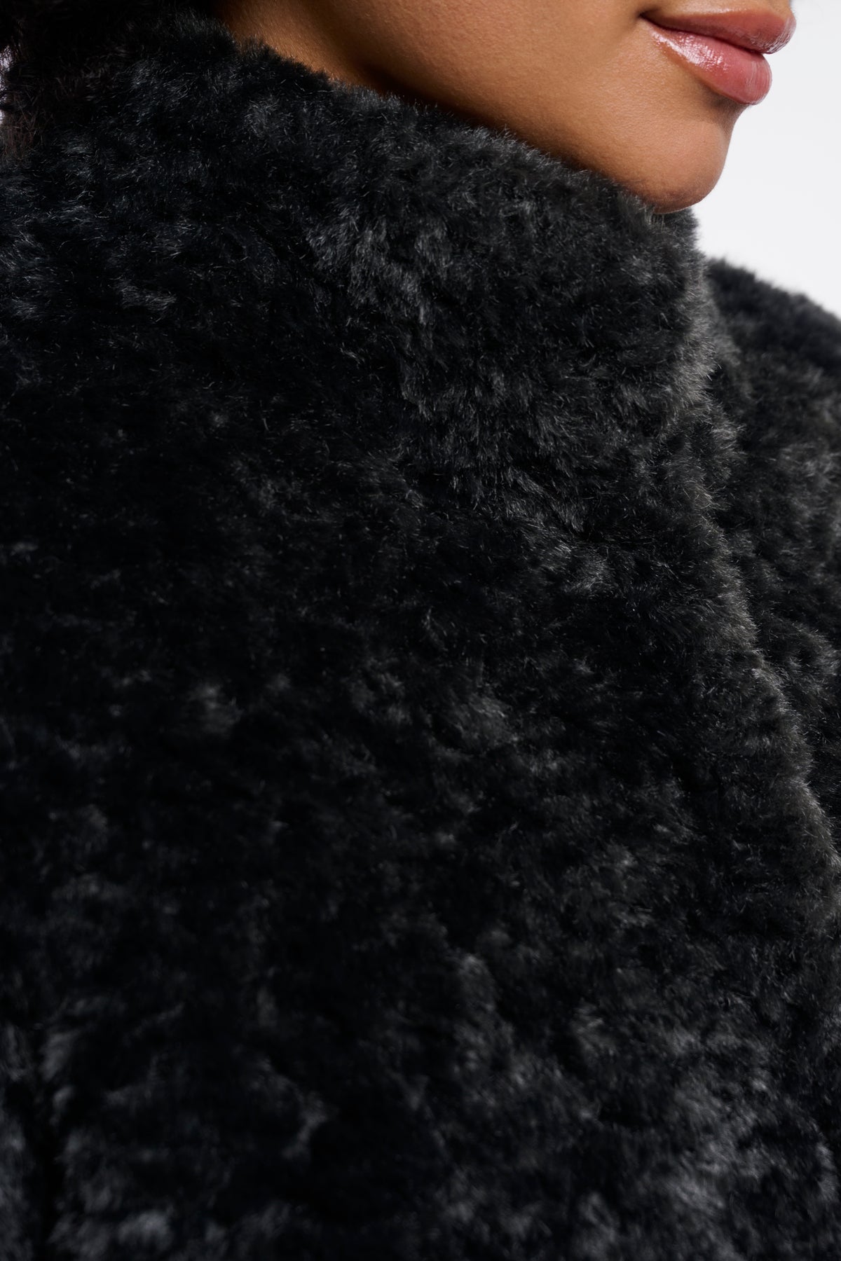 Kion Faux Fur Jacket w/High Neck