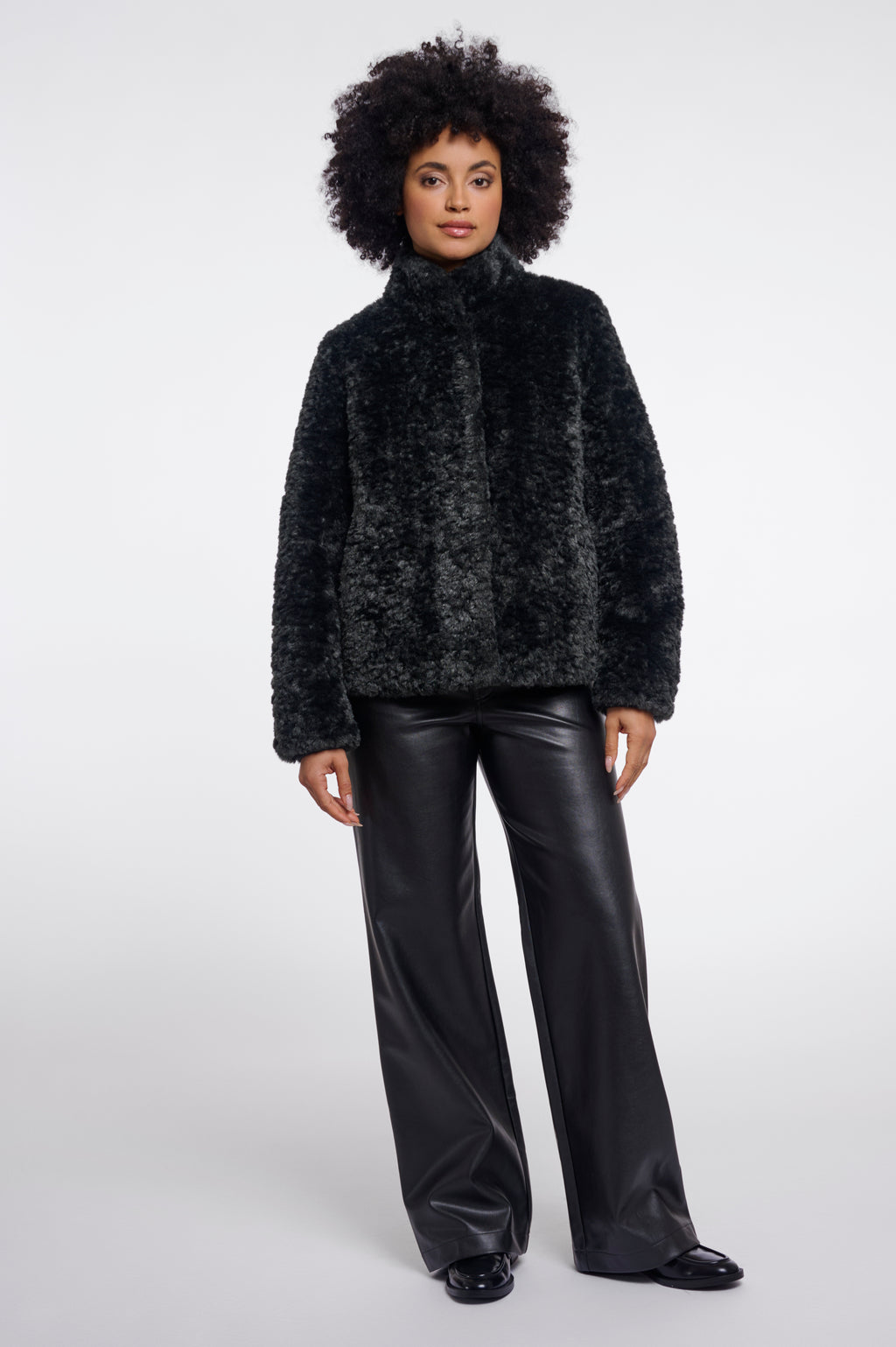 Kion Faux Fur Jacket w/High Neck