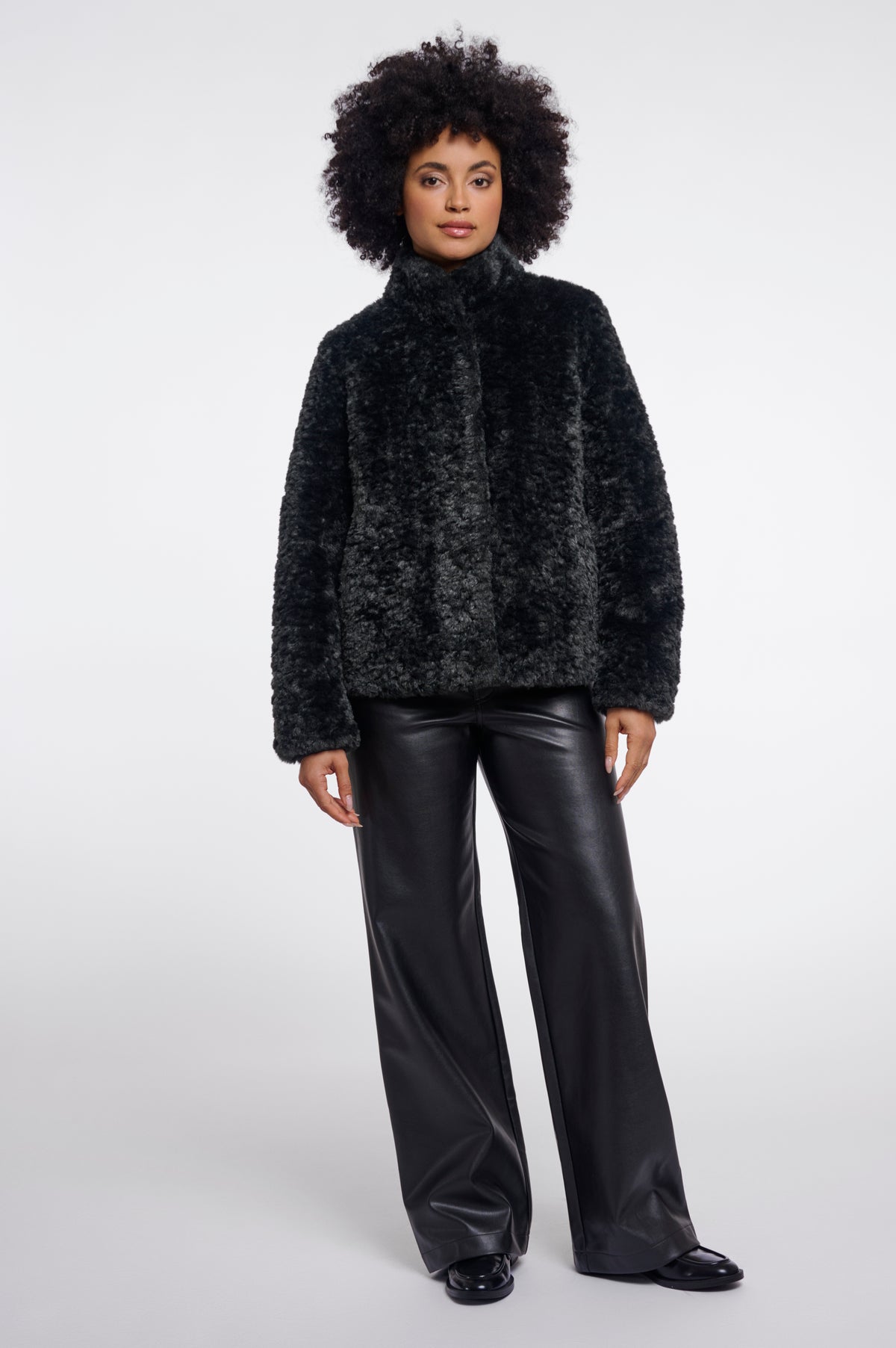 Kion Faux Fur Jacket w/High Neck