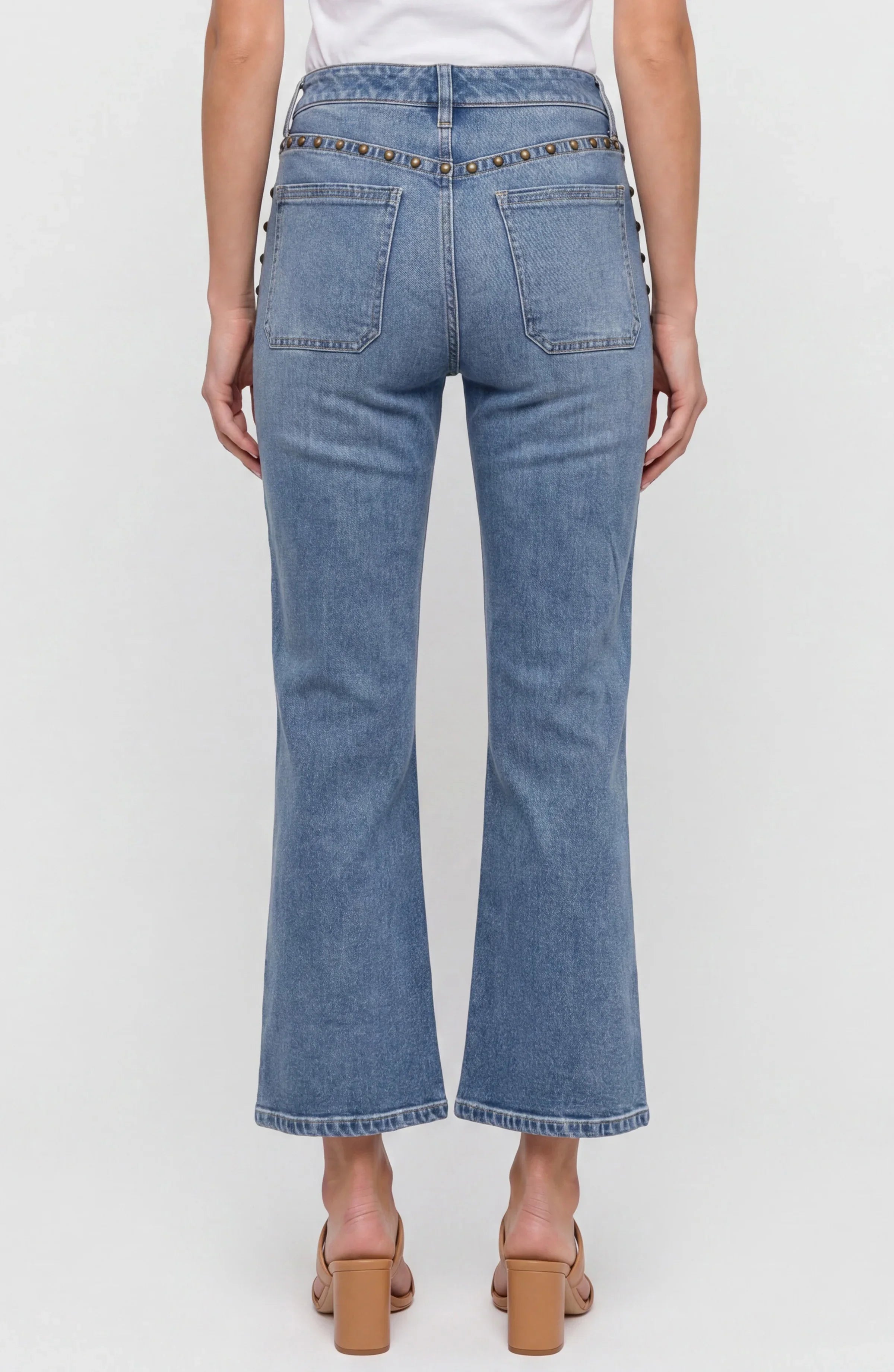 Hannah Crop Flare w/Studs
