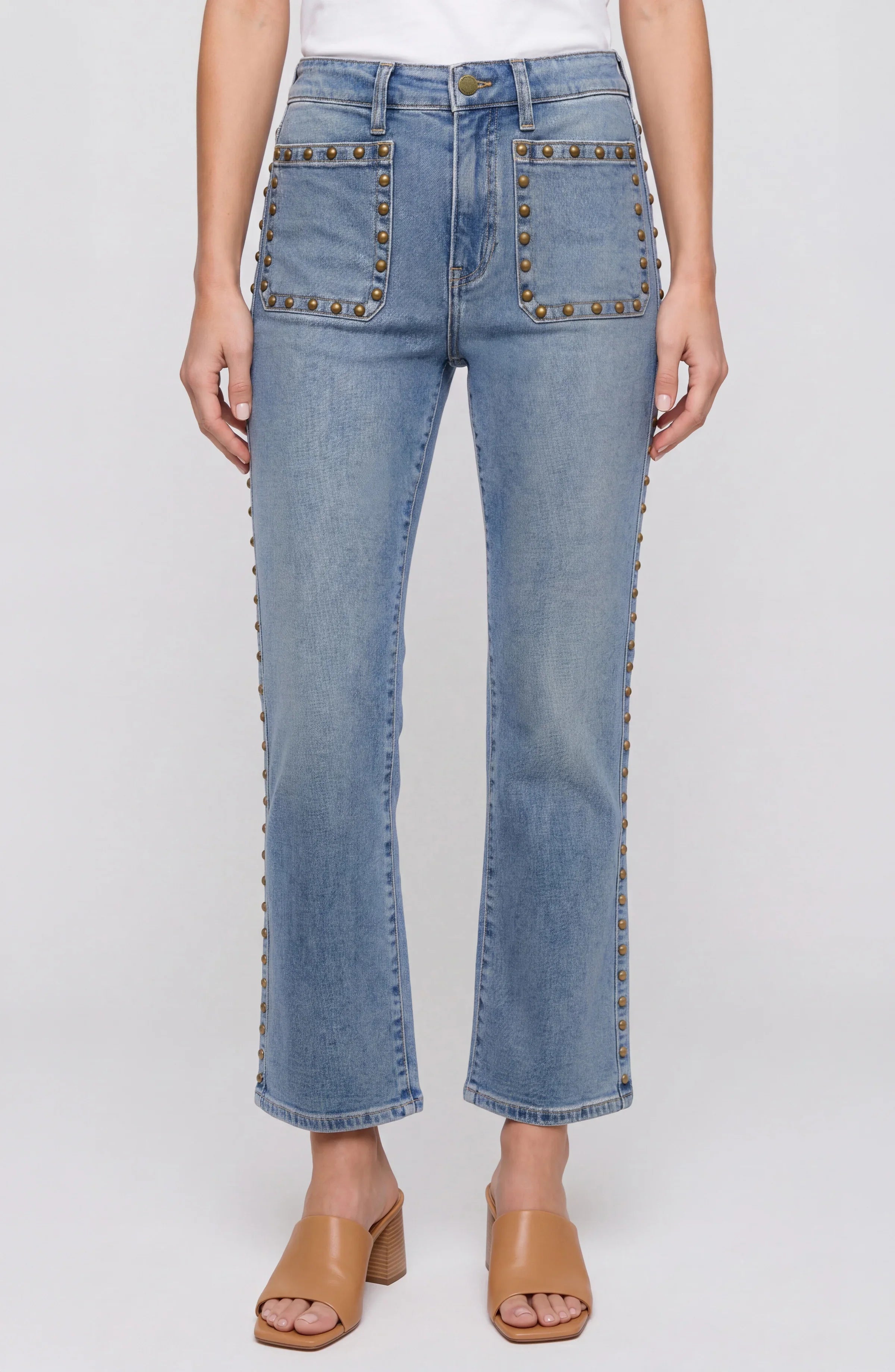 Hannah Crop Flare w/Studs