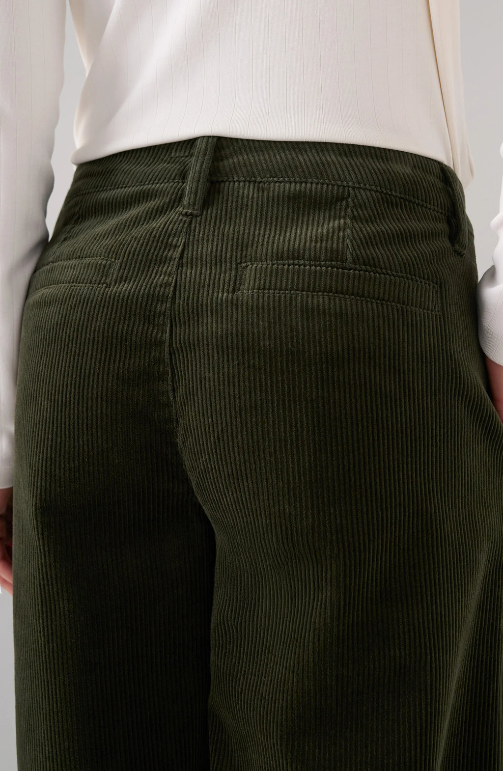 Corduroy Crop Wide Leg w/Pintucks
