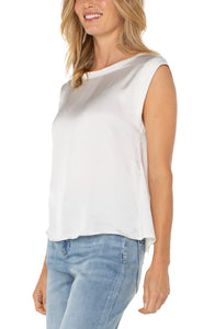 Sleeveless Woven Knit Top