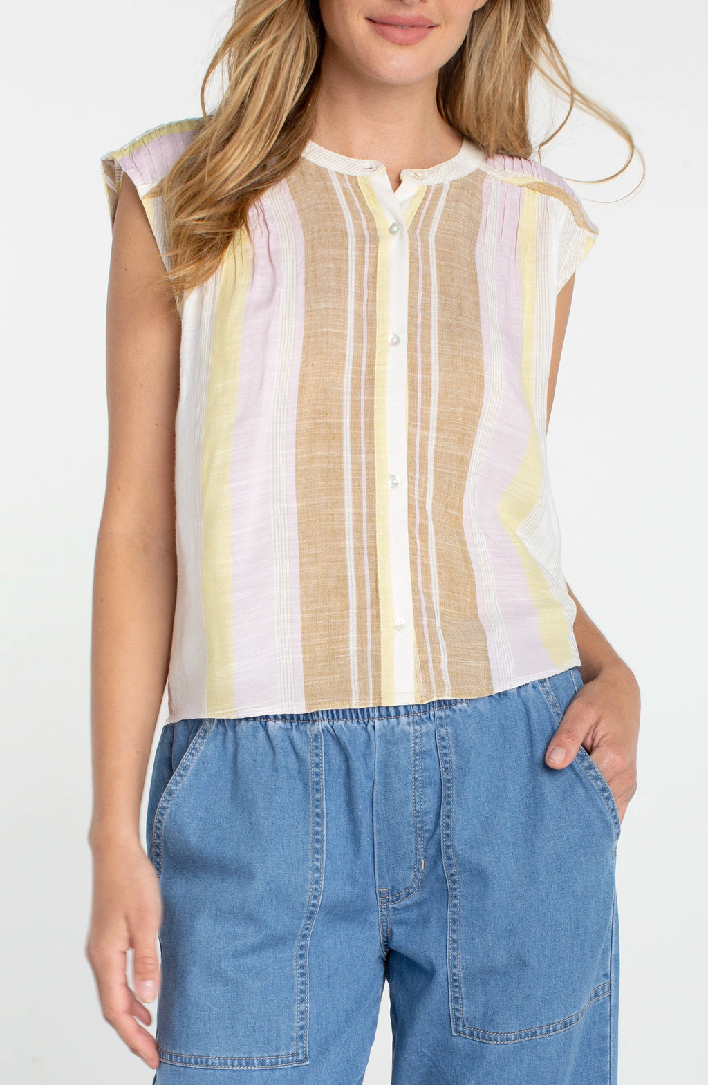 Dolman Button Front Blouse