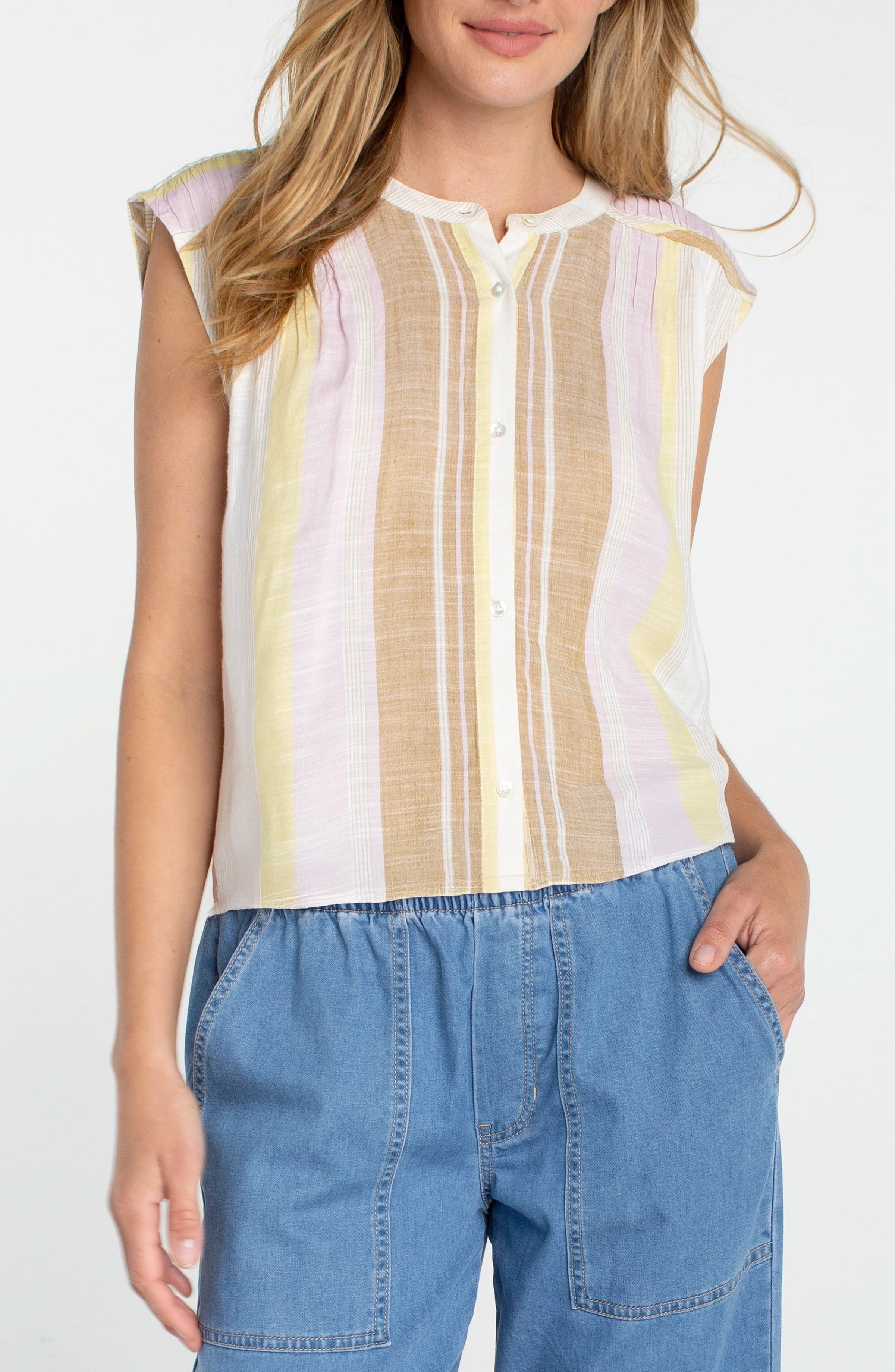 Dolman Button Front Blouse