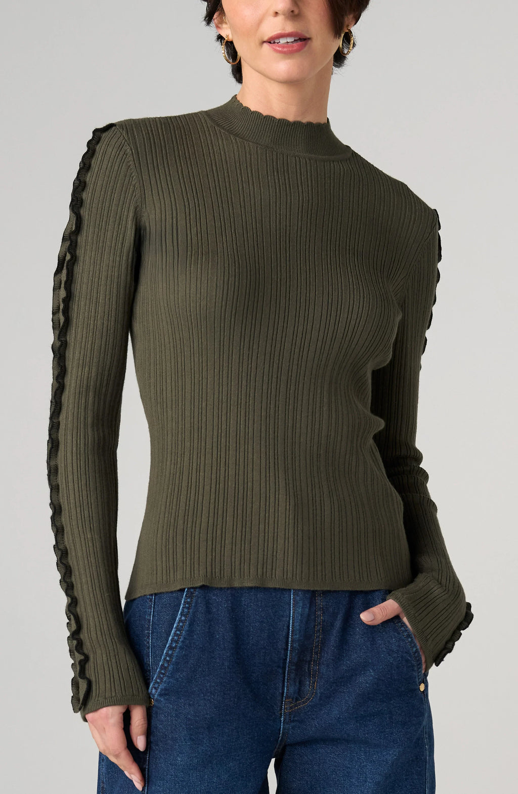 L/S Mock Neck Sweater