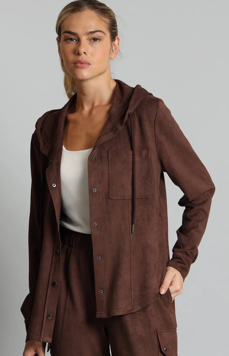 Faux Suede Hoodie