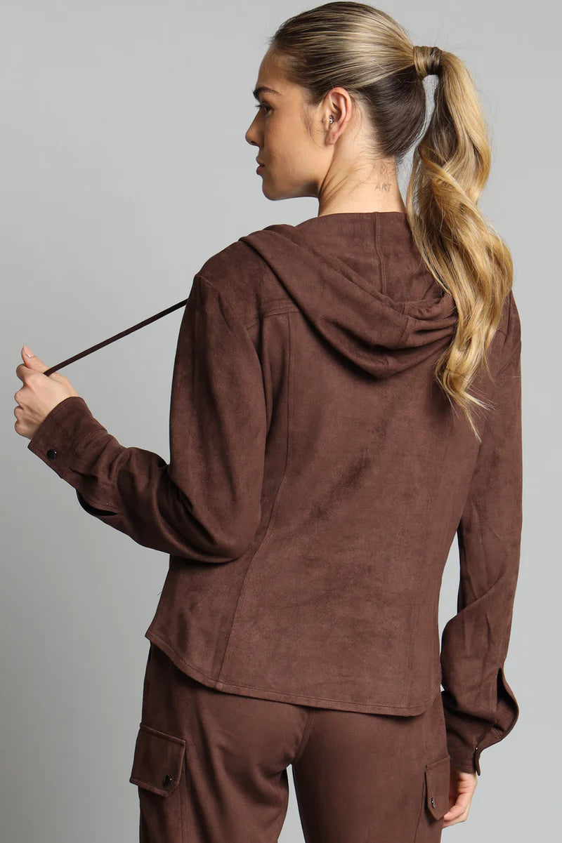Faux Suede Hoodie