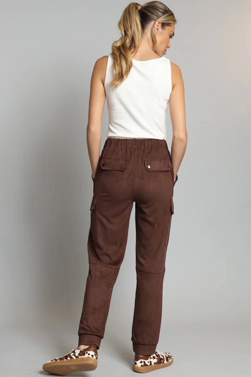 Vegan Suede Cargo Pant
