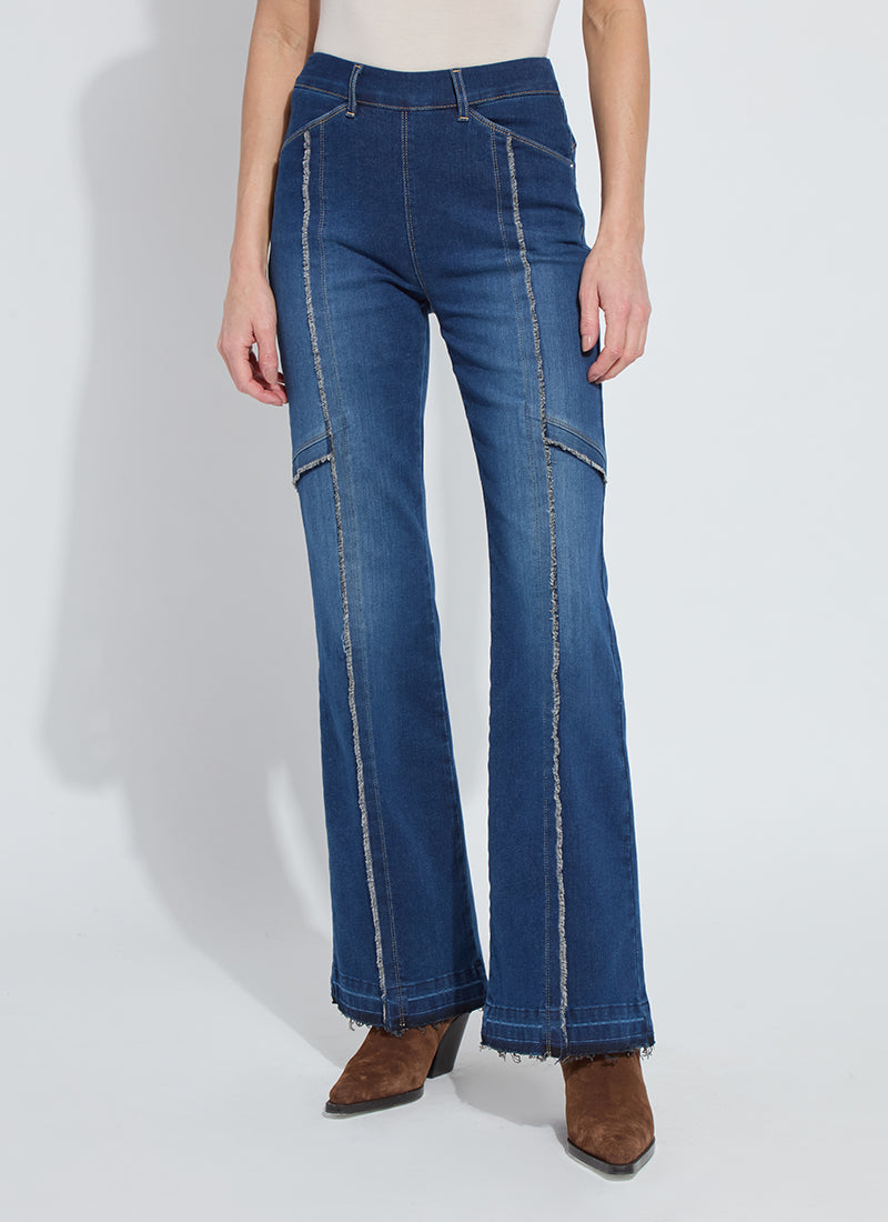 Felicity Fringe Wide Leg Denim Trouser