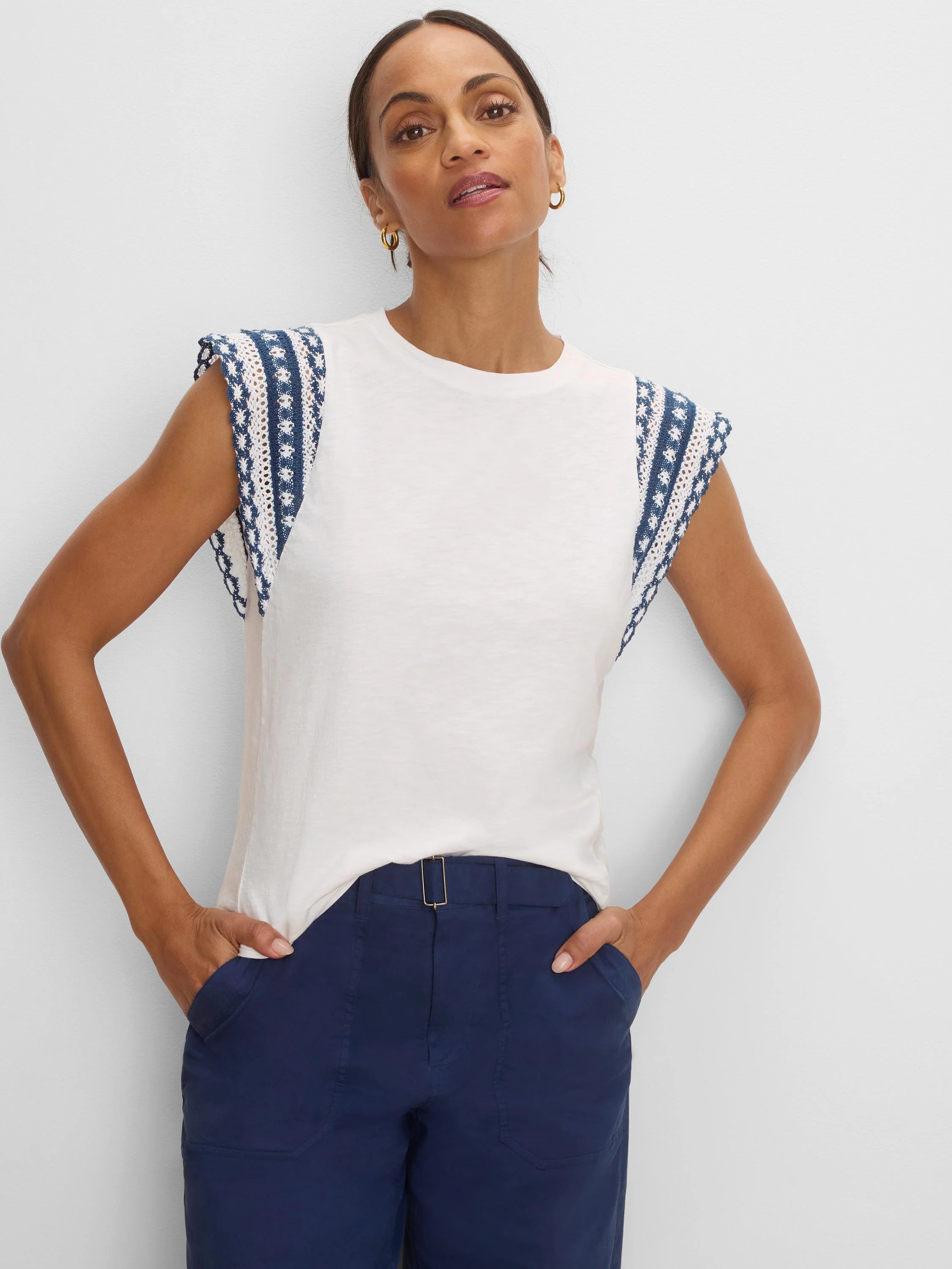 Knit Trim Top