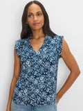Shibori Lilies Top
