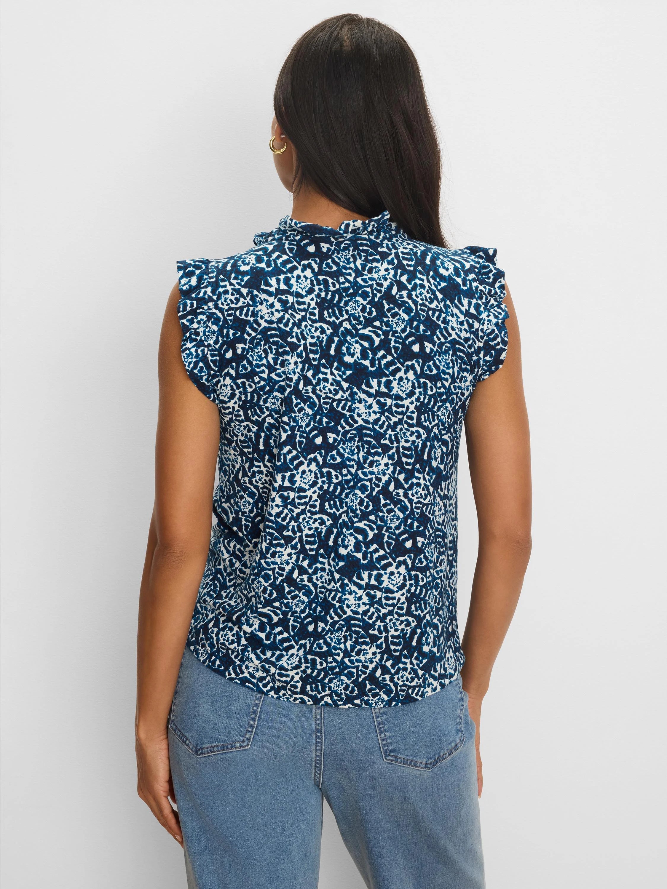 Shibori Lilies Top