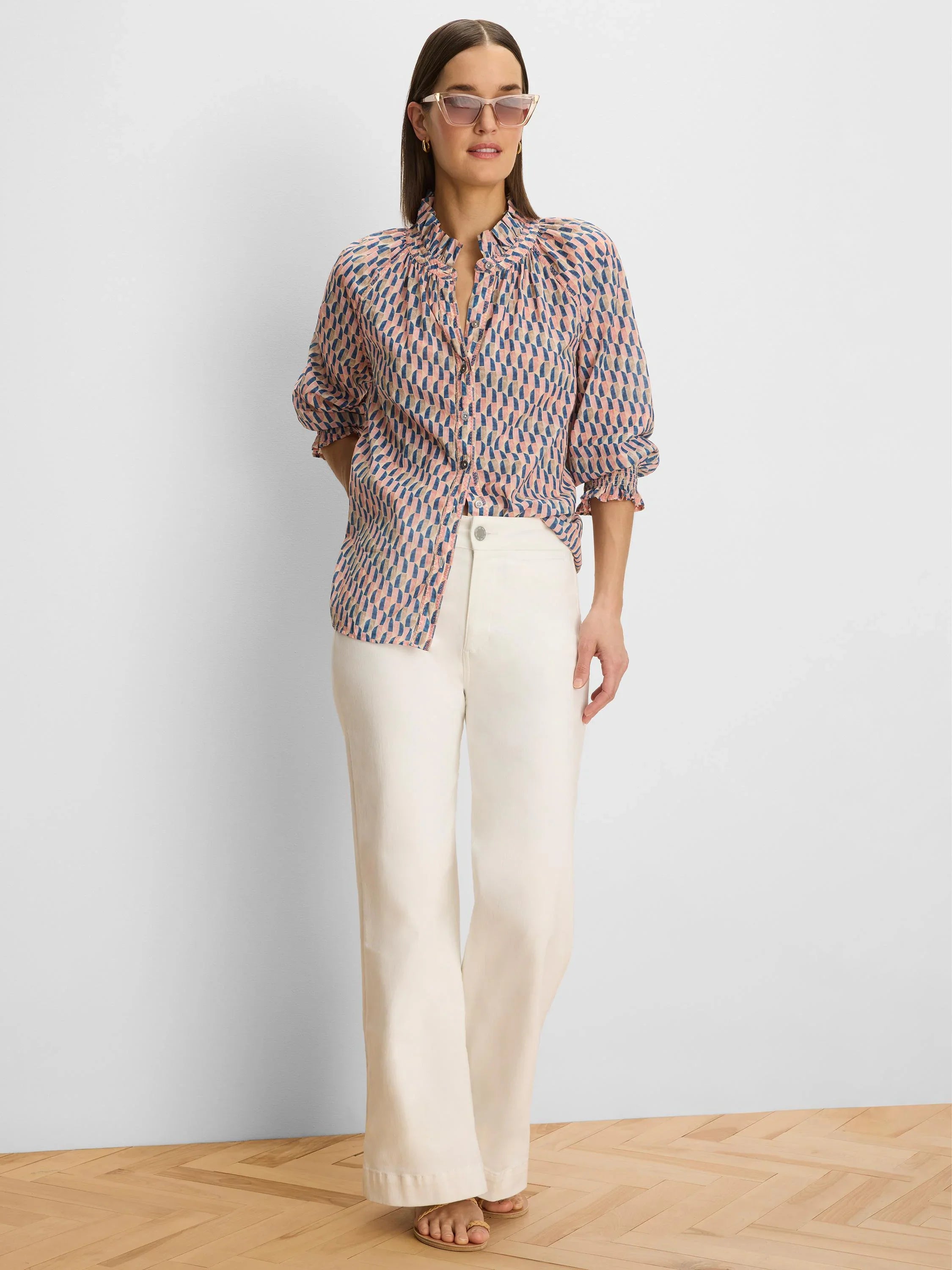 Sideways Cotton Crinkle Shirt