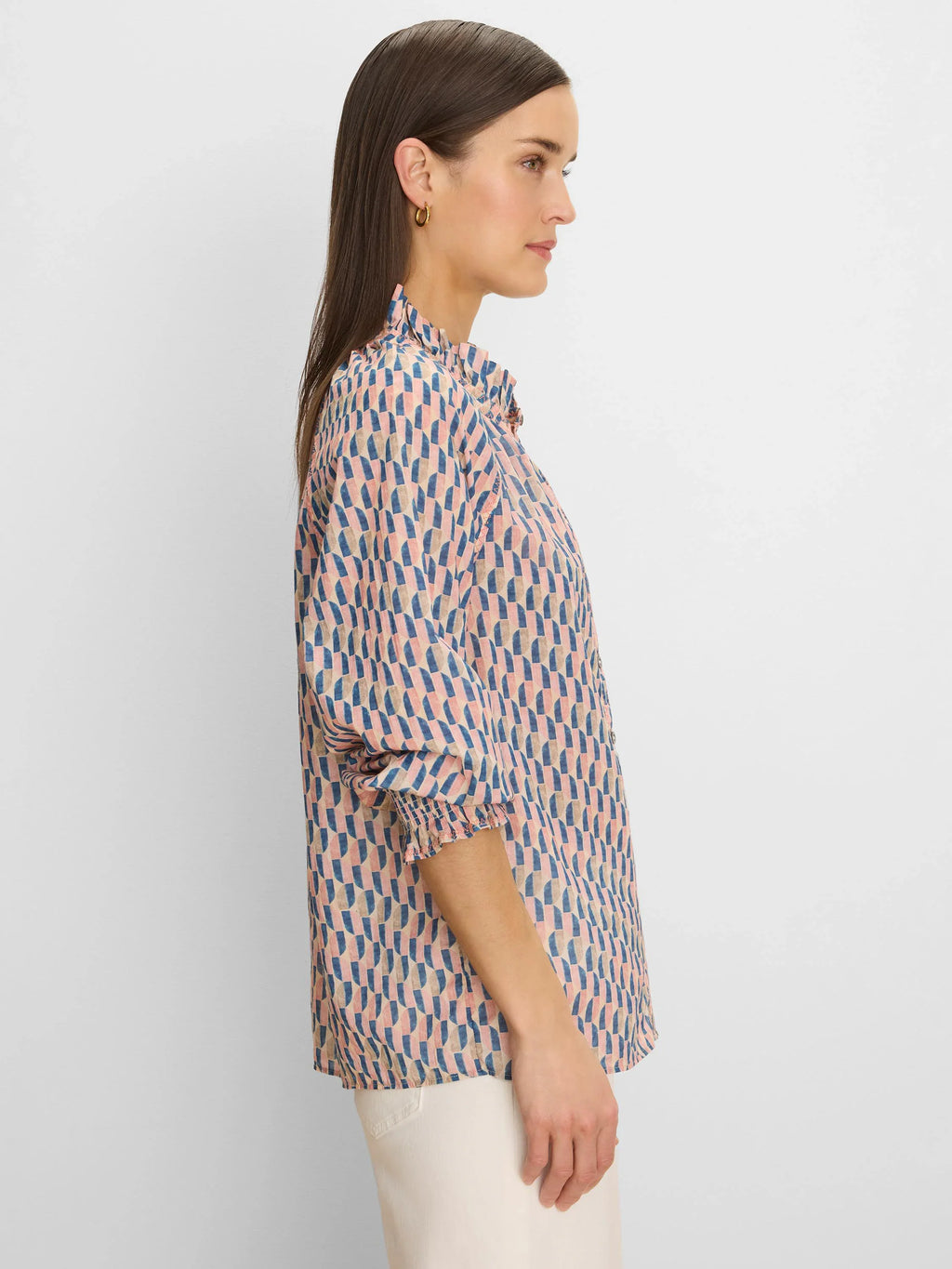 Sideways Cotton Crinkle Shirt
