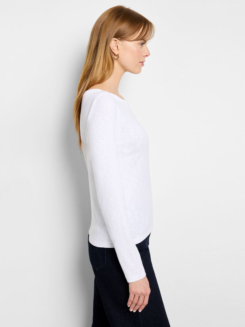 Long Sleeve Modern Boat Neck Tee