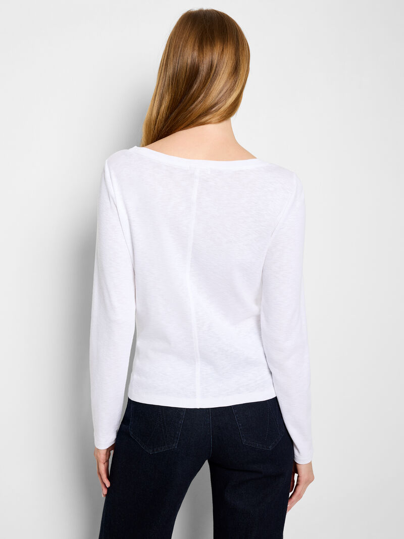 Long Sleeve Modern Boat Neck Tee