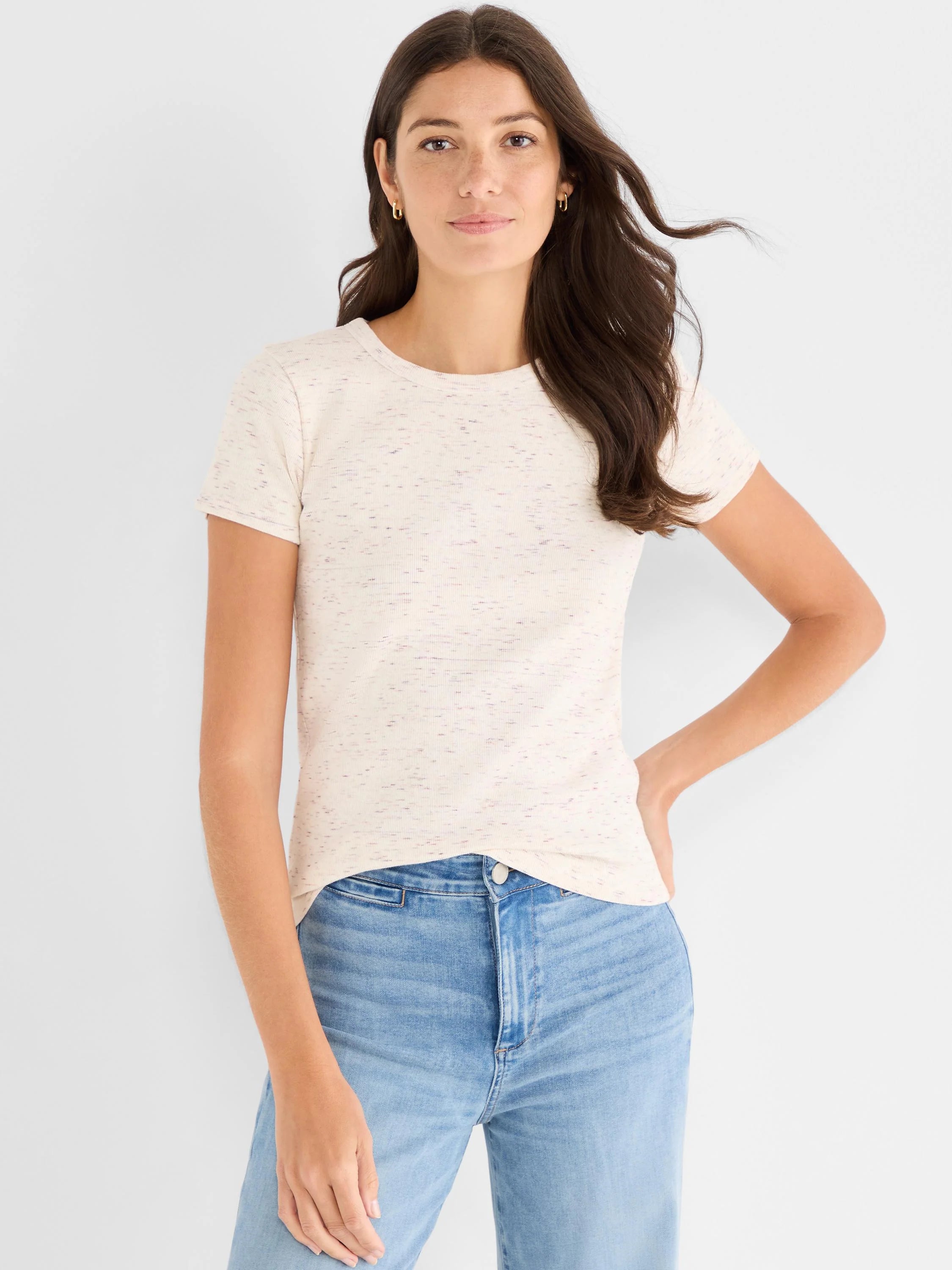 Speckled Crew Neck Tee