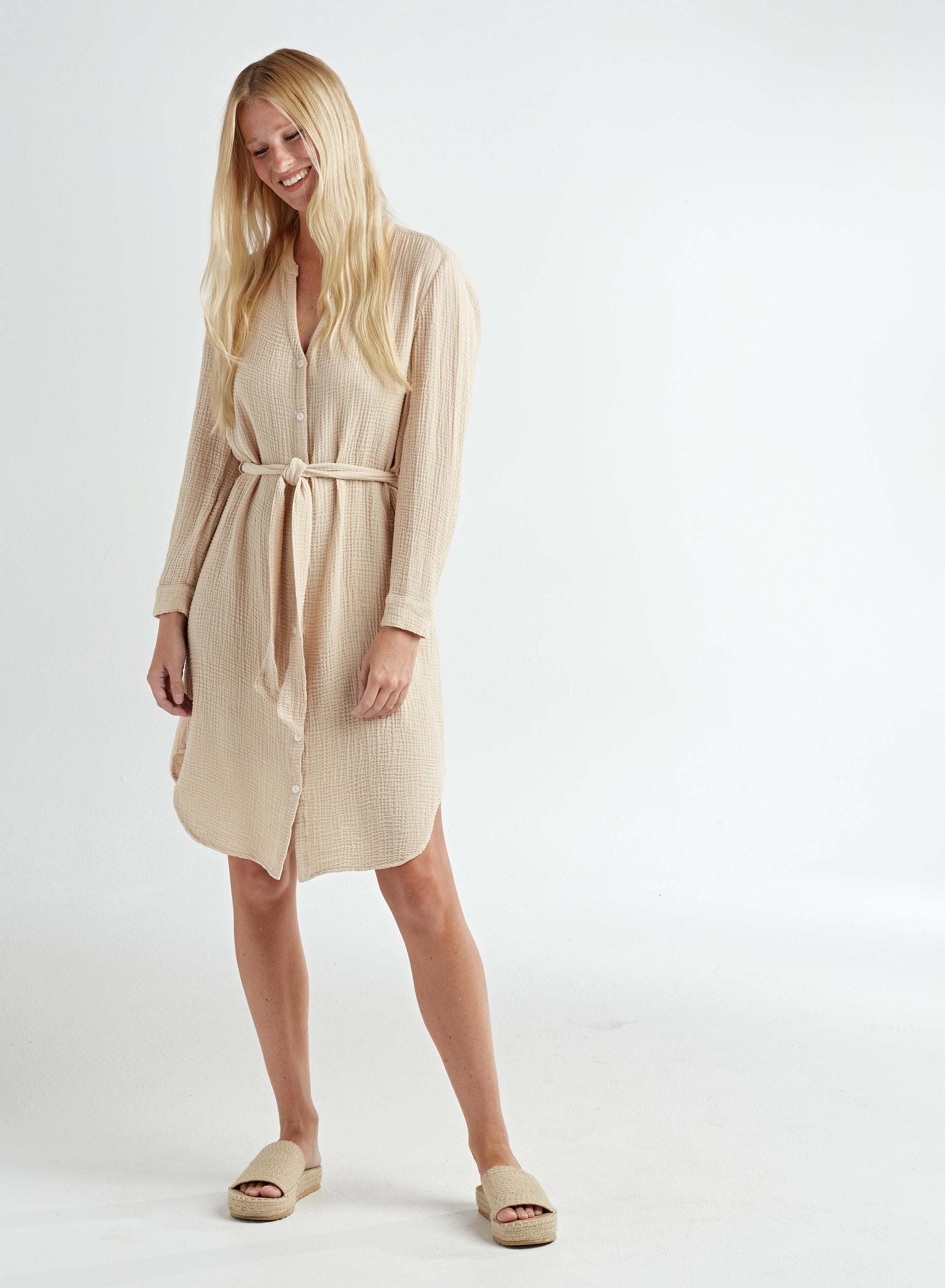 Gauze Tie Front Dress (more colors)