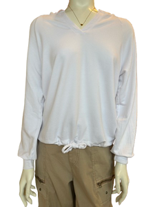 French Terry White Hoodie