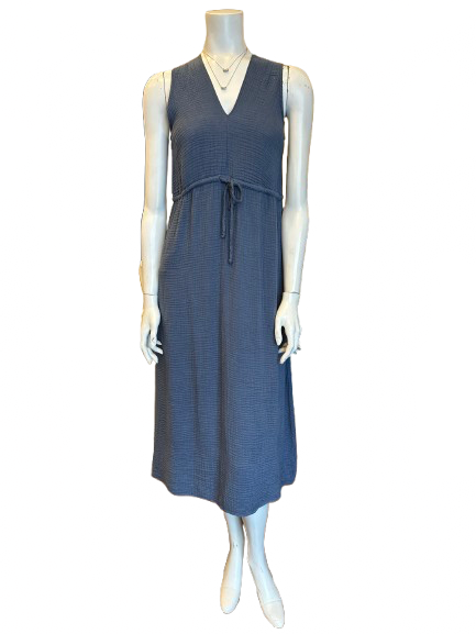 Gauze V Neck Dress