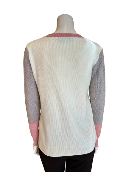 Colorblock Sleeve Crew Neck Top
