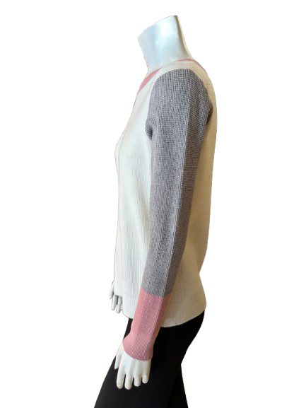 Colorblock Sleeve Crew Neck Top
