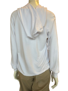 French Terry White Hoodie