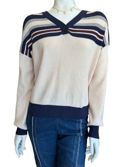 Henley V Neck Sweater