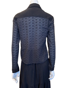 Long Sleeve Eyelet with Gauze Blouse (more colors)