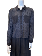 Load image into Gallery viewer, Long Sleeve Eyelet with Gauze Blouse (more colors)
