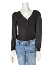 Load image into Gallery viewer, Puff Sleeve Henley Top (more colors)
