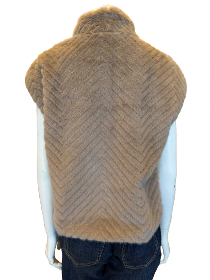 Faux Fur Chevron Vest