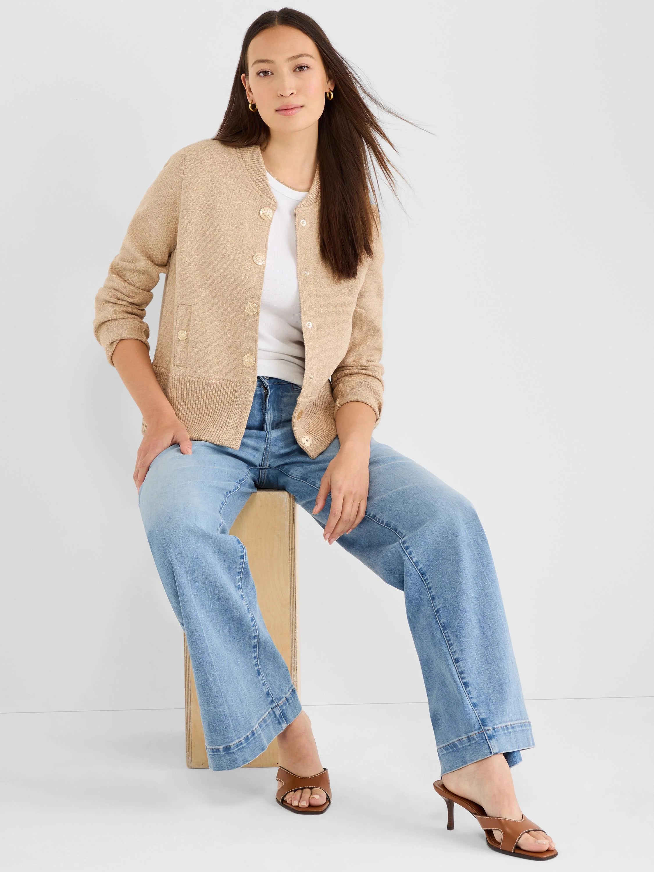 Knit Bomber Snap Jacket