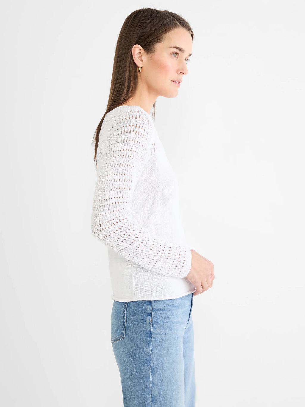 Placed Pointelle Sweater