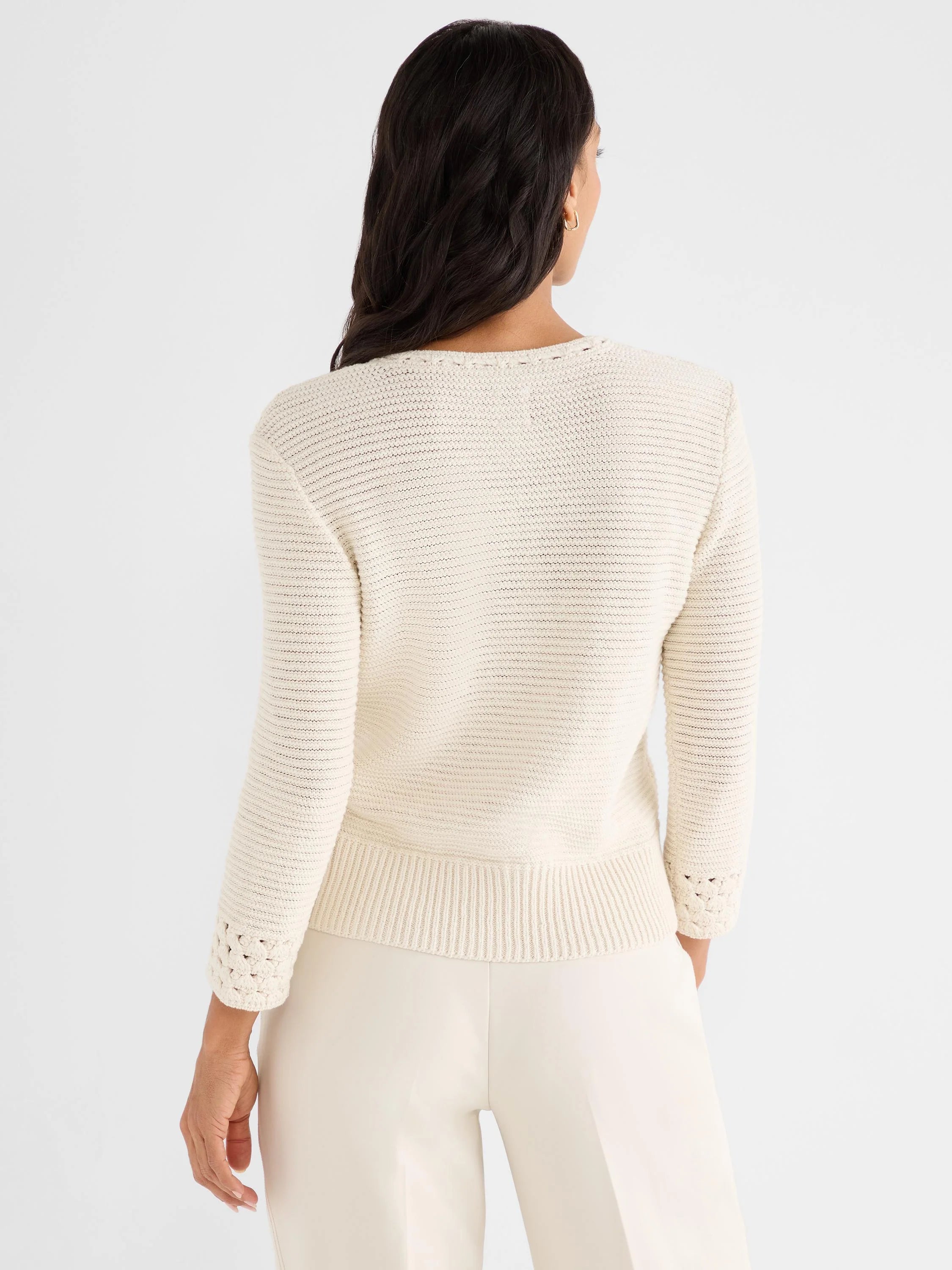 Edged Pop Stitch Sweater