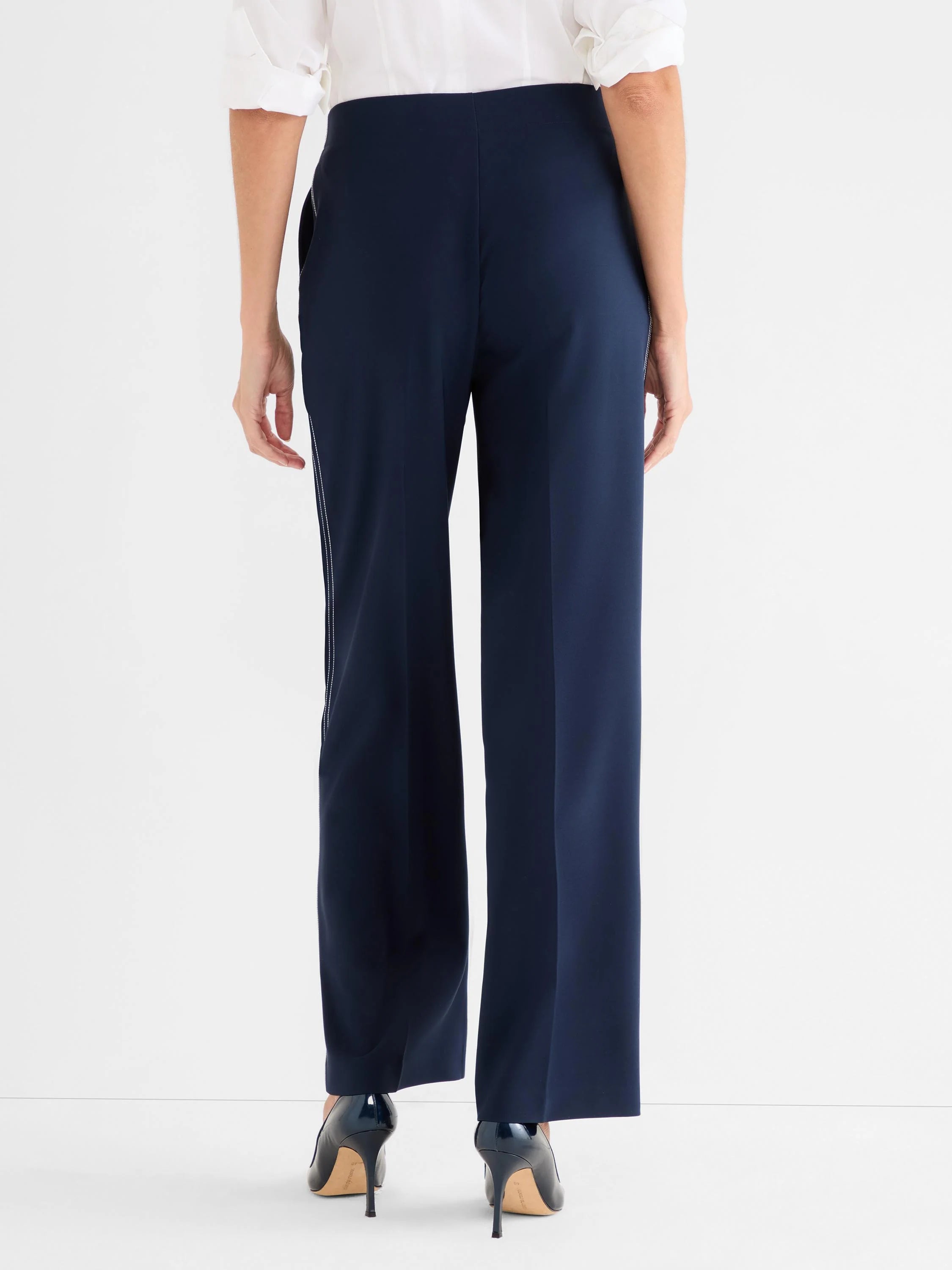 31" Lenox Wide Leg Accent Stitch Pant