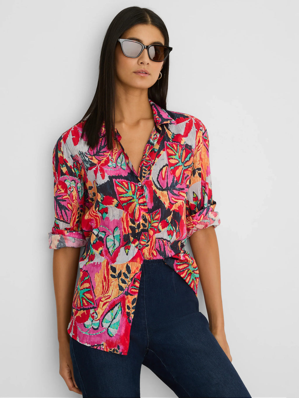 Kauai Garden Cotton Crinkle Shirt