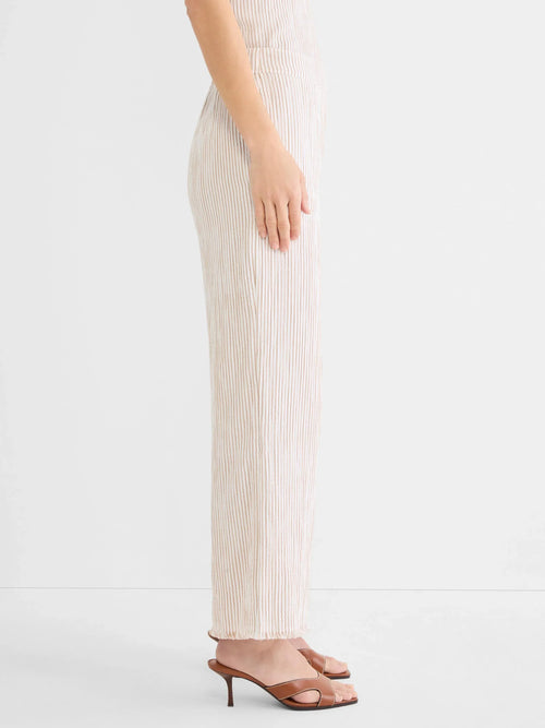 28" Pinstripe Gauze Wide Leg Pant