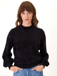 Clara Fuzzy Pullover Crew Neck Sweater