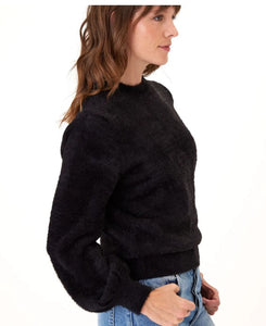 Clara Fuzzy Pullover Crew Neck Sweater