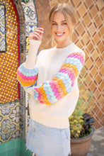 Load image into Gallery viewer, Rib Knit Pattern Sleeve Sweater
