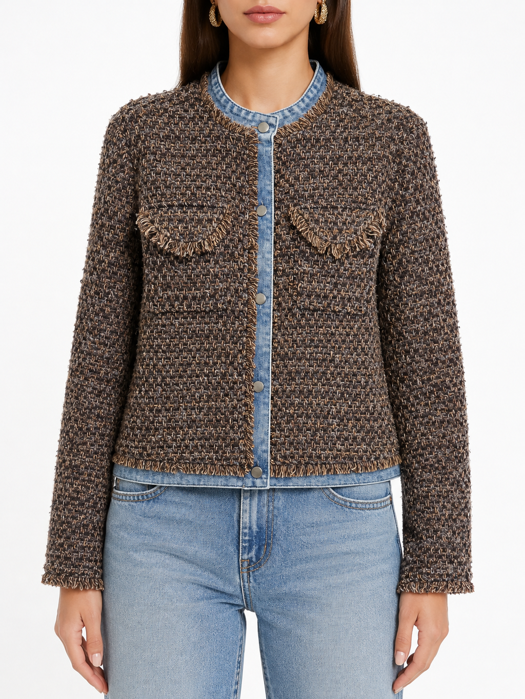 Tweed Layered Jacket