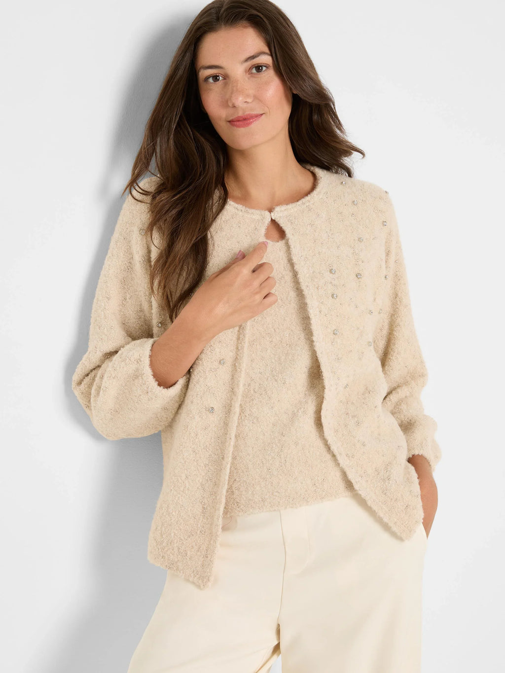Cozy Lurex Nep Cardigan