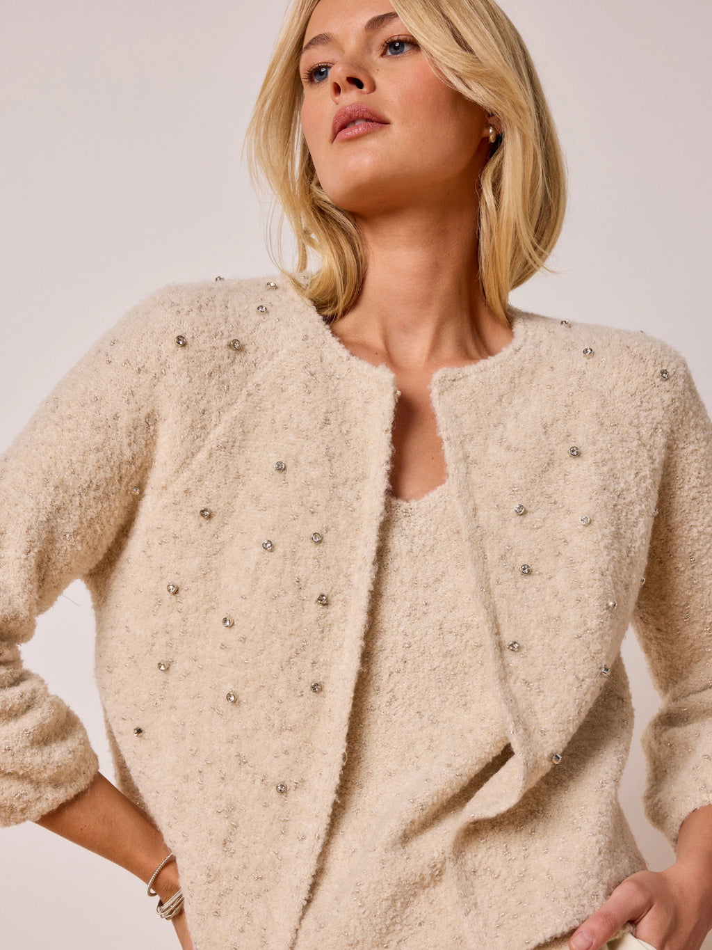 Cozy Lurex Nep Cardigan