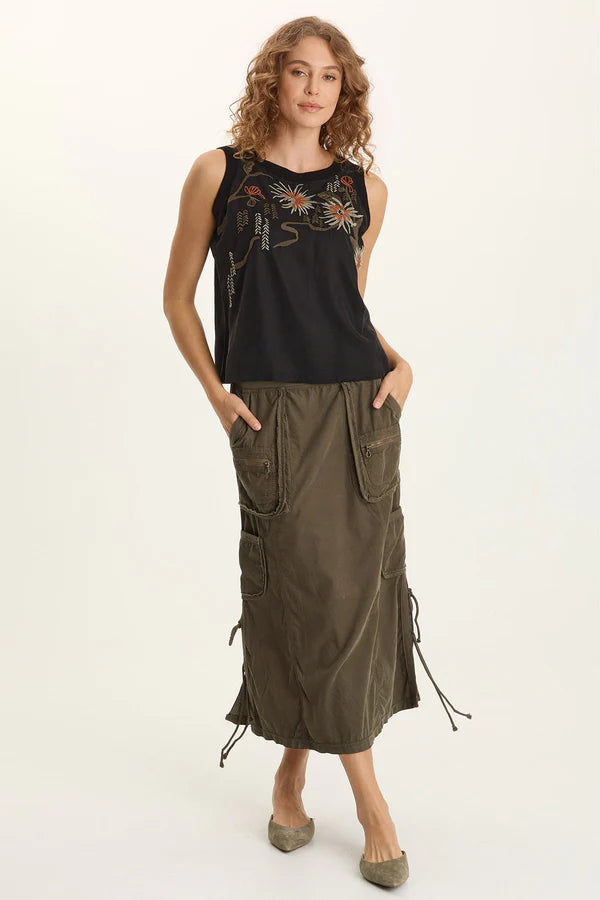 Embroidered Katrine Tank