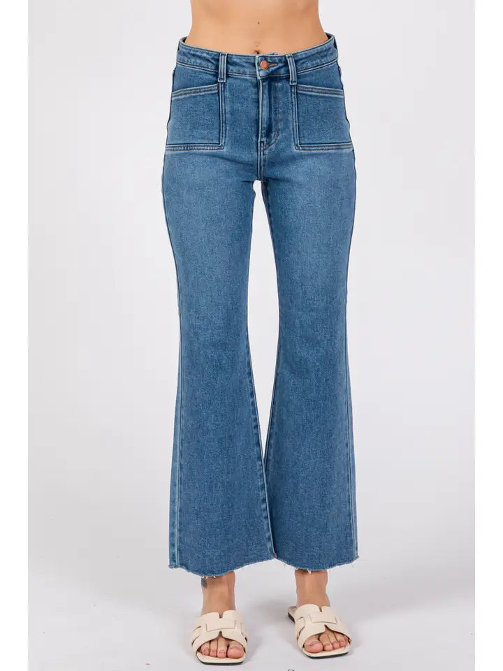 Sicily Square Front Pocket w/Scissor Hem Jean