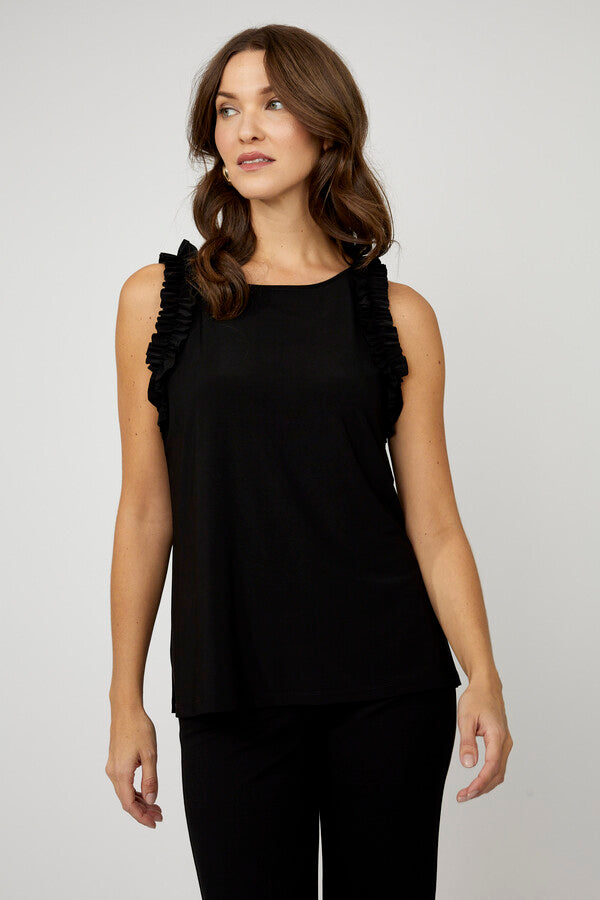 Black Ruffle Strap Blouse (more colors)