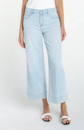 Crop Wide Leg Jean With Embroidered Side Seam